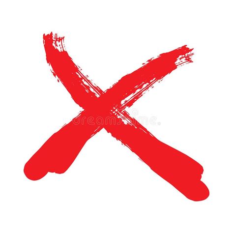 X Red Mark. Cross Sign Graphic Symbol. Crossed Brush Strokes. Stock ...