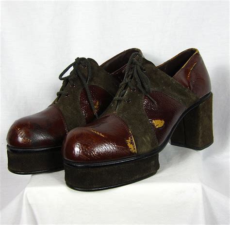 Vintage 70s Mens Platform Disco Shoes By Fireflyvintage On Etsy