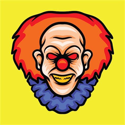 Ilustraci N De Cabeza De Payaso Espeluznante Vector Premium