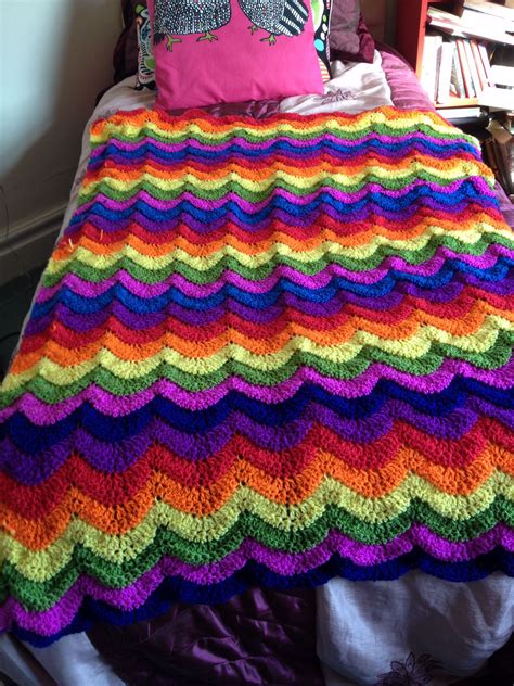 Rainbow Crochet Blanket Pattern Free