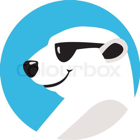 Polar bear head vector illustration ... | Stock vector | Colourbox