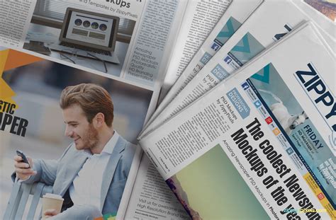 Free Beautiful Newspaper Ad Psd Mockup Zippypixels