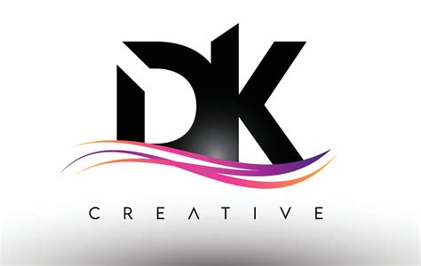 Icono De Dise O De Letra Del Logotipo Dk Letras Dk Con Coloridas