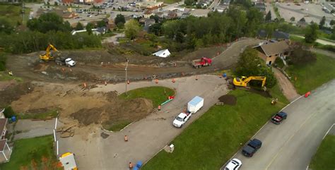 Travaux de stabilisation à La Baie 54 du terrain excavé Noovo Info