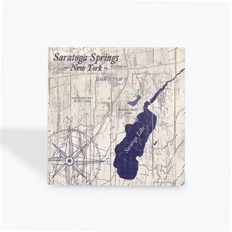 Saratoga Lake Map on Wood Plaque | Gift Shop & Custom Framing