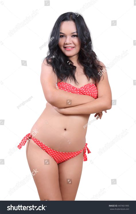 Woman Sexy Bikini On White Background Stock Photo 447461995 Shutterstock