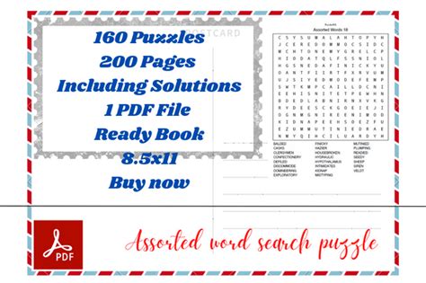 Word Search Puzzles Book Graphic By Prottayon · Creative Fabrica