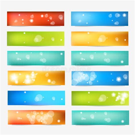 Set of Color Banner. Web Design Elements Stock Illustration ...