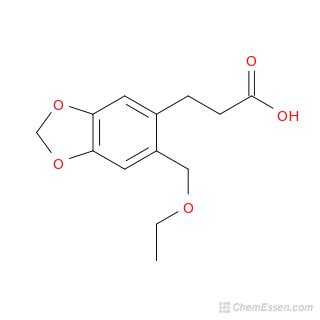 1 3 Benzodioxole 5 Propanoic Acid 6 Ethoxymethyl Structure