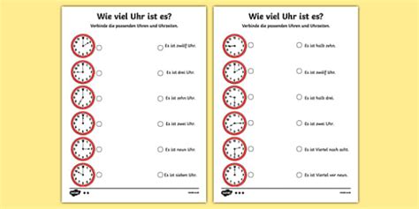 Telling The Time In German Worksheet Activity Sheet Worksheet