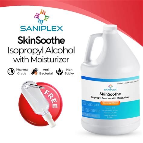 Saniplex Isopropyl Rubbing Alcohol 1 Gallon With Refreshing Cucumber