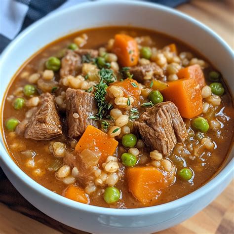 traditional norwegian beef  barley stew