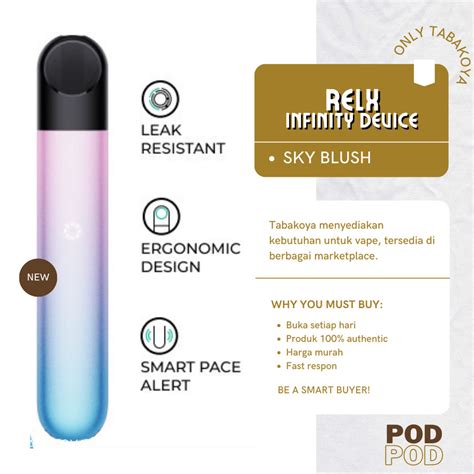 Jual Relx Infinity Pod Sky Blush Mah Device Only Authentic By Relx