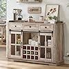 Amazon Dwvo Farmhouse Coffee Bar Cabinet With Sliding Door And