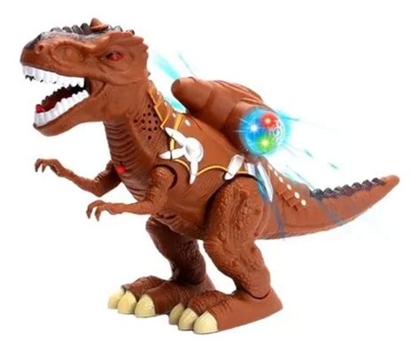 Dinossauro Tiranossauro Rex Brinquedo Luz E Som Fuma A