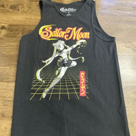 Hot Topic Sailor Moon Yellow Grid Tank Top Unisex Depop