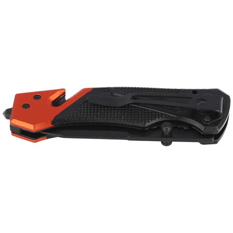 Herbertz Solingen Rescue Knife Black Red Aluminium Epoxy Coated