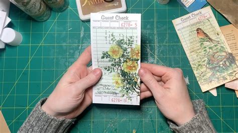 Super Easy Decorated Guest Checks For Junk Journals YouTube