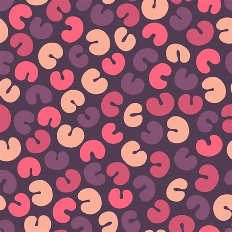 premium vector seamless pattern  multicolored bean shaped shapes