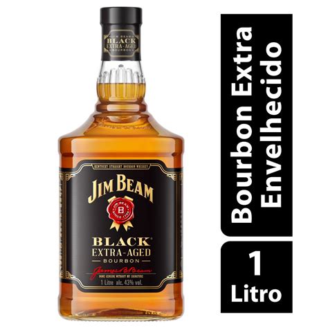 Whisky Americano Jim Beam Black Bourbon Extra Aged Garrafa Litro