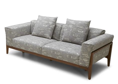 Dove Fabric Sofa With Solid Wood Frame Not Just Brown