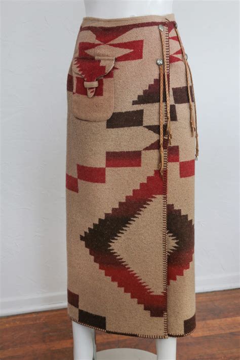 On Sale Ralph Lauren Southwestern Style Heavy Wrap Skirt Orlando