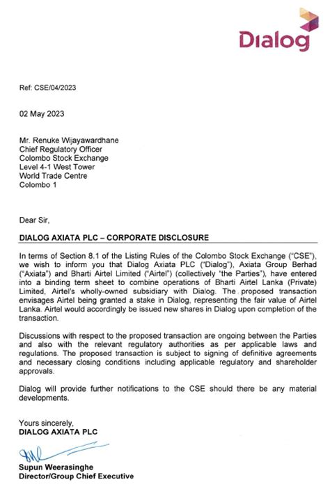 Airtel Sri Lanka And Dialog Axiata Merge A Game Changing Move For The