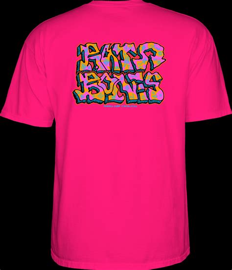 Powell Peralta Rat Bones Graffiti T Shirt Hot Pink Photo 1 Photo