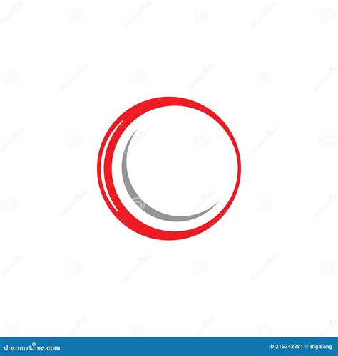 Abstract Red Circle Logo Vector Template Stock Vector Illustration Of