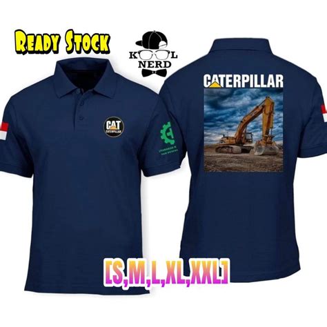 Jual KAOS KERAH POLO ALAT BERAT KOMATSU EXCAVATOR CAT CATERPILLAR