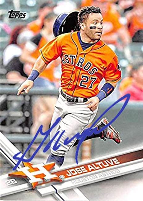 Jose Altuve Autograph Any Card Front Or Back Of Card Any Card Etsy