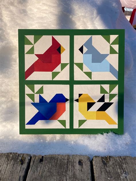 Barn Quilt Bird Barn Quilt Wall Decor Barn Quilts Birds Etsy