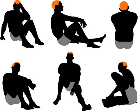 Naked Men Silhouette Vector Images Over