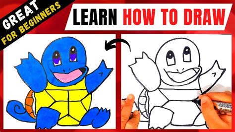 How To Draw Squirtle Pokemon Squirtle Cartoon Drawing Youtube