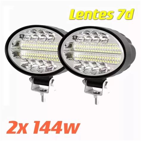 Kit X Farol De Milha Led Oval W V V Jeep Carro Parcelamento