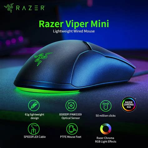 Игровая мышь Razer Viper Mini — купить по низкой цене на Яндекс Маркете