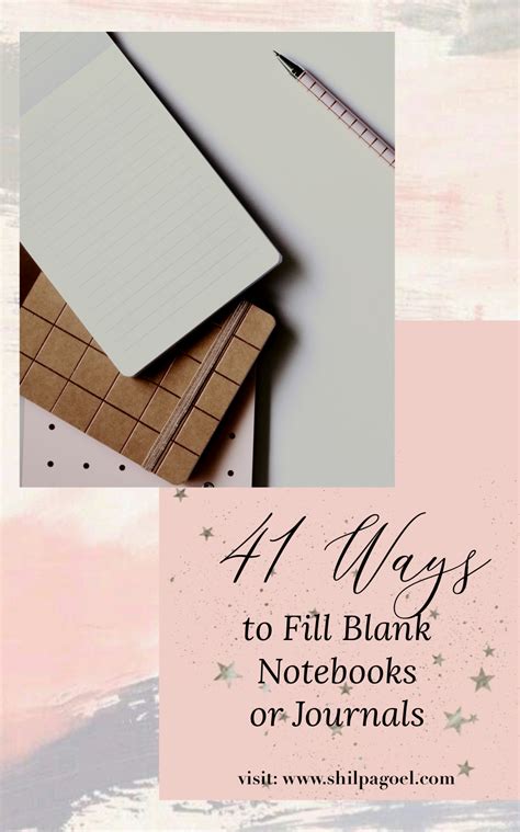 Ways To Fill Blank Notebooks Or Journals