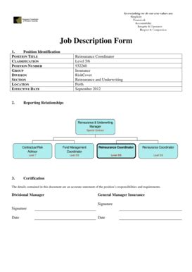 Fillable Online Icwa Wa Gov Position Identification POSITION TITLE