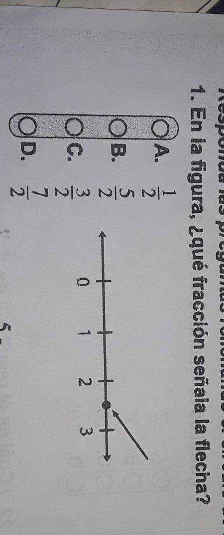 En la figura qué fracción señala la flecha A 125ОВ Oc 0 1 2 3wOD5