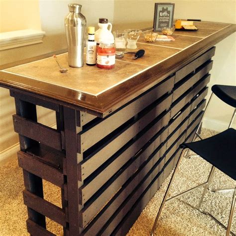 How To Make A Bar Table From Pallets Brokeasshome