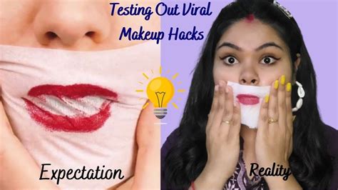 Testing Out Viral Makeup Hacks By 5 Minute Crafts Youtube