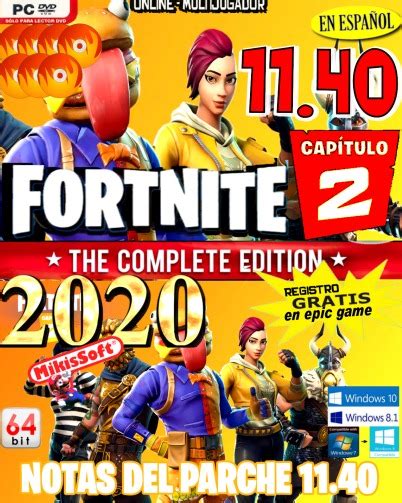 Fortnite Capitulo 2 Actulizacion 1140 EspaÑol 64 Bits En 7 Dvds