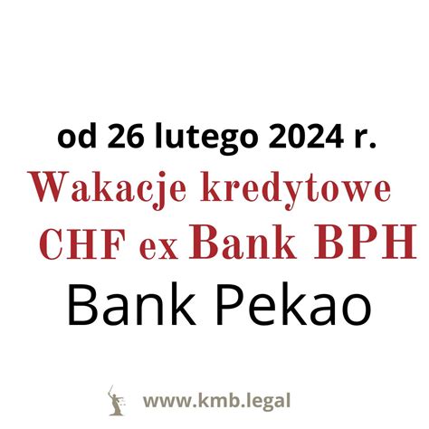 Bank Pekao wstrzymanie płatności rat CHF 2024