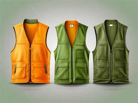 Safety Vest Jacket Isolated Security Traffic And Worker Uniform Wear