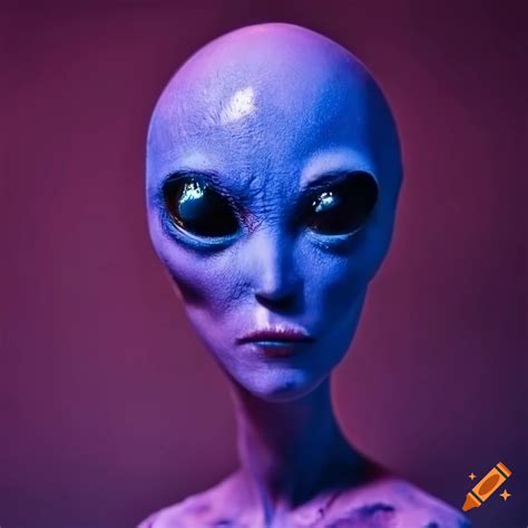 Portrait Of A Lifelike Pink Alien With Striking Features On Craiyon