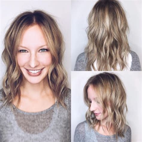 Blonde Sun Kissed Balayage Bob With Wavy Texture The Latest