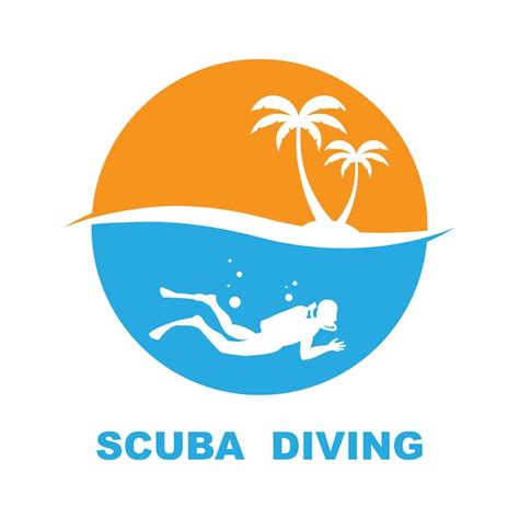 Logo De Sport De Plongée Sous Marine Sous Leau Vector Illustrator