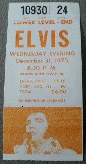 Search For Elvis Ticket Stub Collection Elvis Ticket Stubs