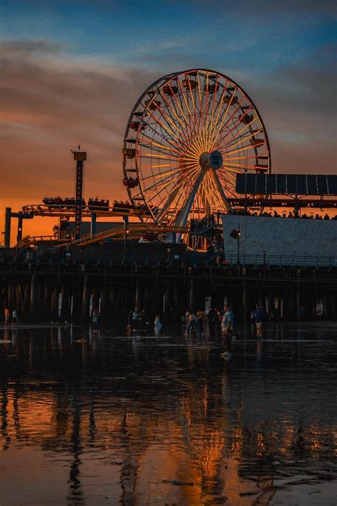 Autumn Nights At The Santa Monica Pier Fotografia Paisaje Playa