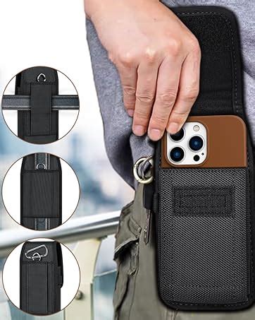 Ykooe Horizontal Nylon Phone Holster For Iphone Belt Clip Pouch For